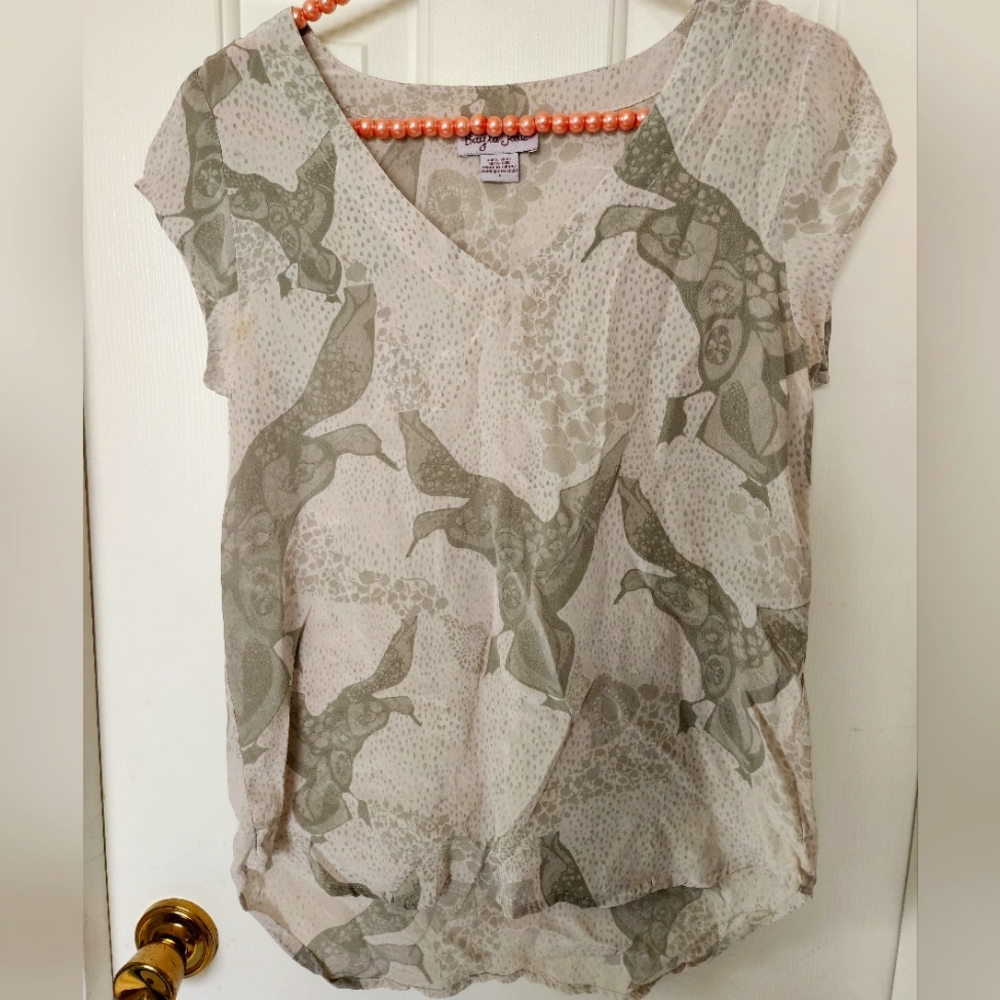 Anthopologie Silk Top